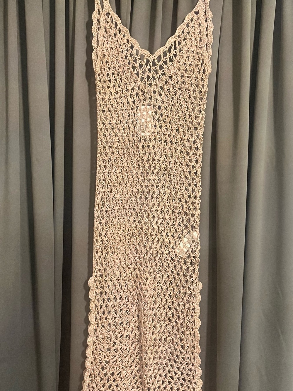 Forever 21 Beige Crochet Swim Coverup